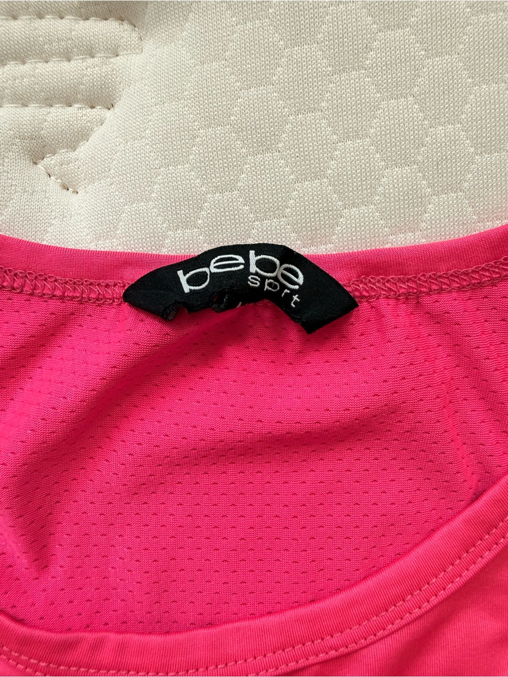 bebe Hot Pink Logo Racerback Tank - Picture 3 of 4